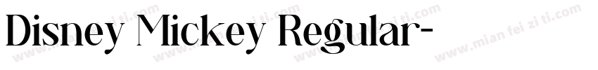 Disney Mickey Regular字体转换